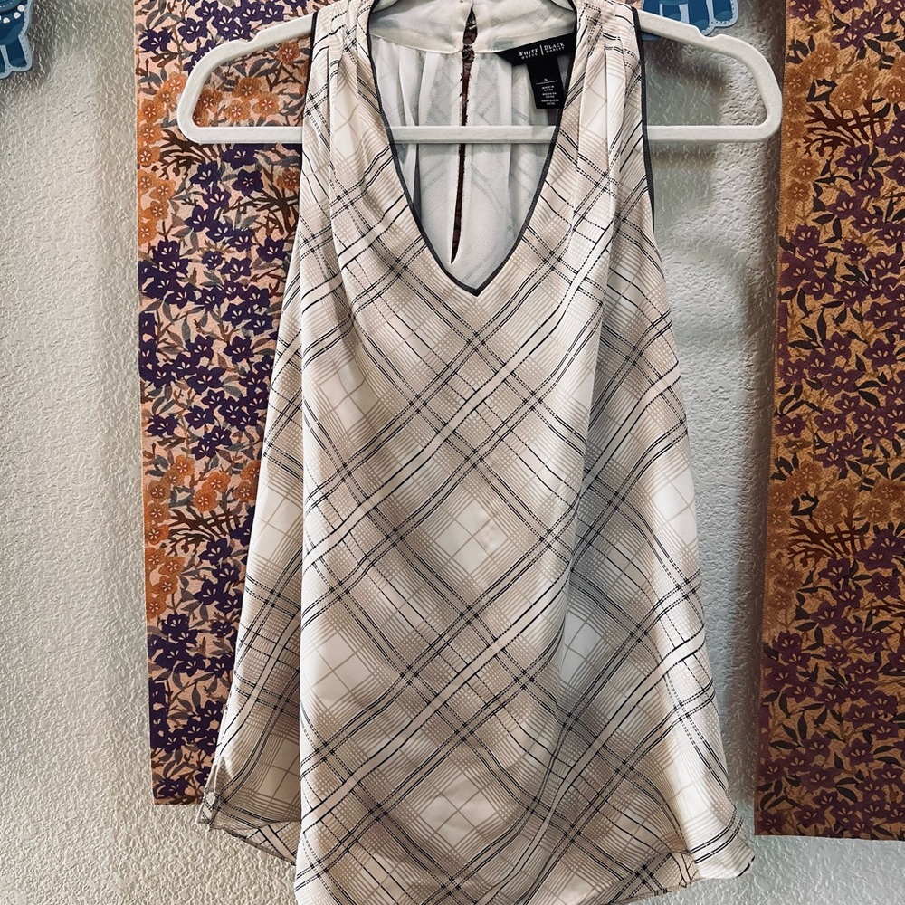 White House Black Market Silky Dress Tank Lined Sz S